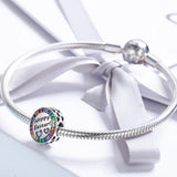 S925 Sterling Silver Zirconia Happy Easter Charms
