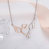New arrival 925 sterling silver diy design angel&devil chain pendant necklace fashion jewelry making for women gift