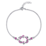 Double Heart Bracelet Chain Small Zirconia Fashionable Jewelry Bracelet