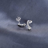 S925 Sterling Silver Korean Version Of The Micro-Inlaid Pop Earrings Jewelry Cross-Border Exclusive