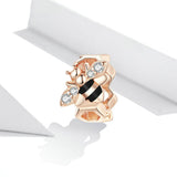925 Sterling Silver Cute Gold Bee for DIY Bracelet Fashion Jewelry For Women