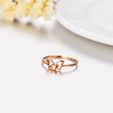 18K Gold Fashion Butterfly Ring Korean Personality Rose Gold Jewelry Fashion Women's Jewelry