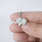 Animal Protector Minimalist Necklace Elephant Shape Cubic Zircon Pendant