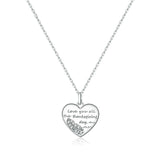 925 Sterling Silver Love and Warm Letter Pendant Necklace Fashion Jewelry For Gift