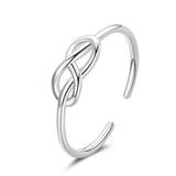 925 Sterling Silver Geometric Infinity Symbol Finger Rings Fashion Engagement Jewelry For Gift