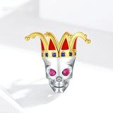 925 Sterling Silver Joker Ghost Beads Charm fit Bracelet Bangle Halloween Festival Collection