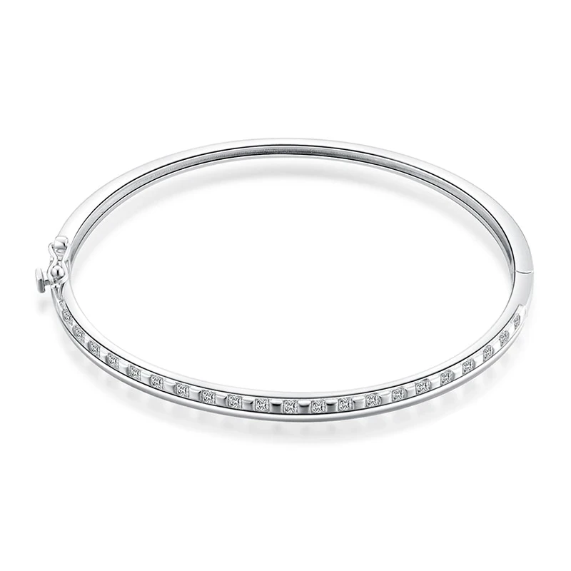 Diamond Bracelet Silver | Elegant and Dazzling Silver Bracelets Adorned  with Diamonds – NEMICHAND JEWELS
