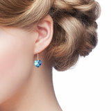 Elegant jewelry, simple zircon double heart shaped earring for women