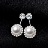 Mounting Earrings Shell Pearl Silver Jewelry Wholesale Fashionable
