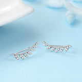 Small Leaves Zirconia Earrings Silver Jewelry Design Best Selling Jewelry