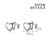 Wholesale Creative Loving Heart Cute Stud Earrings Silver Jewelry Design