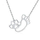  cute footprint chain Dog paw print Necklace 