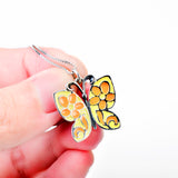 Animal Yellow Butterfly Shaped Necklace Wholesale 925 Sterling Silver Necklace For Girls