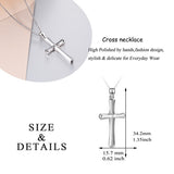 Cross Necklace For Husband Birthday Gift Jewelry Silver Cross Necklace