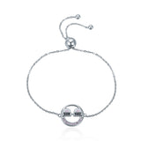Silver Zirconia Dripping Cool Expression Bracelet