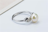 Wholesale Stylish Rings Solid Silver Zirconia Custom female Wedding Rings