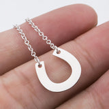 English letter U shape clavicle necklace temperament jewelry