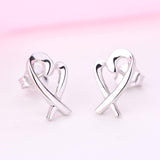 S925 Sterling Silver Creative Silver Love Earrings Jewelry Cross-Border Exclusive