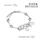 Loving Heart Adjustable Bracelet Cable Chain Heart Women Bracelet Fashionable