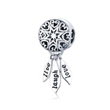  silver Oxidized zirconia True meaning of life charms