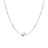 925 Sterling Silver Jewelry Freshwater Pearl Necklace for Wedding Gift