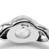 925 Sterling Silver Natural Moonstone Victorian Style Single Stone Ring