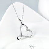 Loving Heart Shaped Necklace Fashion 925 Sterling Silver Jewelry For Woman