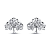 Celtic knot clover earrings S925 silver earrings vintage jewelry for women