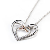 Latest Design Infinity Heart Pendant Necklace Cubic Zircon Necklaces for Women