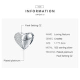 925 Sterling Silver Vintage Heart Beads Charm For Bracelet  Fashion Jewelry For Women