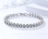 S925 sterling silver Roman bracelet female European and American simple design micro inlaid diamond bracelet