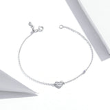925 Sterling Silver Simple Link Chain with Metal Chain Bracelets Style Precious Jewelry For Women