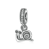 Cute Little Snail Animal Beads  Sterling Silver Europe and America Creative Bracelet Beads Jewelry Accessories