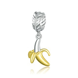 925 Sterling Silver Cute Banana Stud Earrings Precious Jewelry For Women