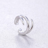 S925 Sterling Silver Earrings Female Creative Geometric Earrings Irregular Lines