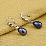 latest costume ladies freshwater pearl mount earrings wholesale