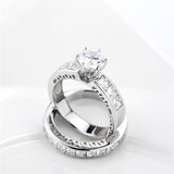 Bride and groom wedding ring set crystal gemstone rings