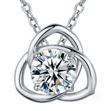white Zircon pendant fashion love chain necklace
