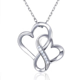 Infinity Heart Love Pendant Necklace