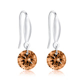 Multicolor crystal zircon S925 simple classic sterling silver earrings