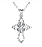 Star & Cross Pendant Unique Cross Necklace