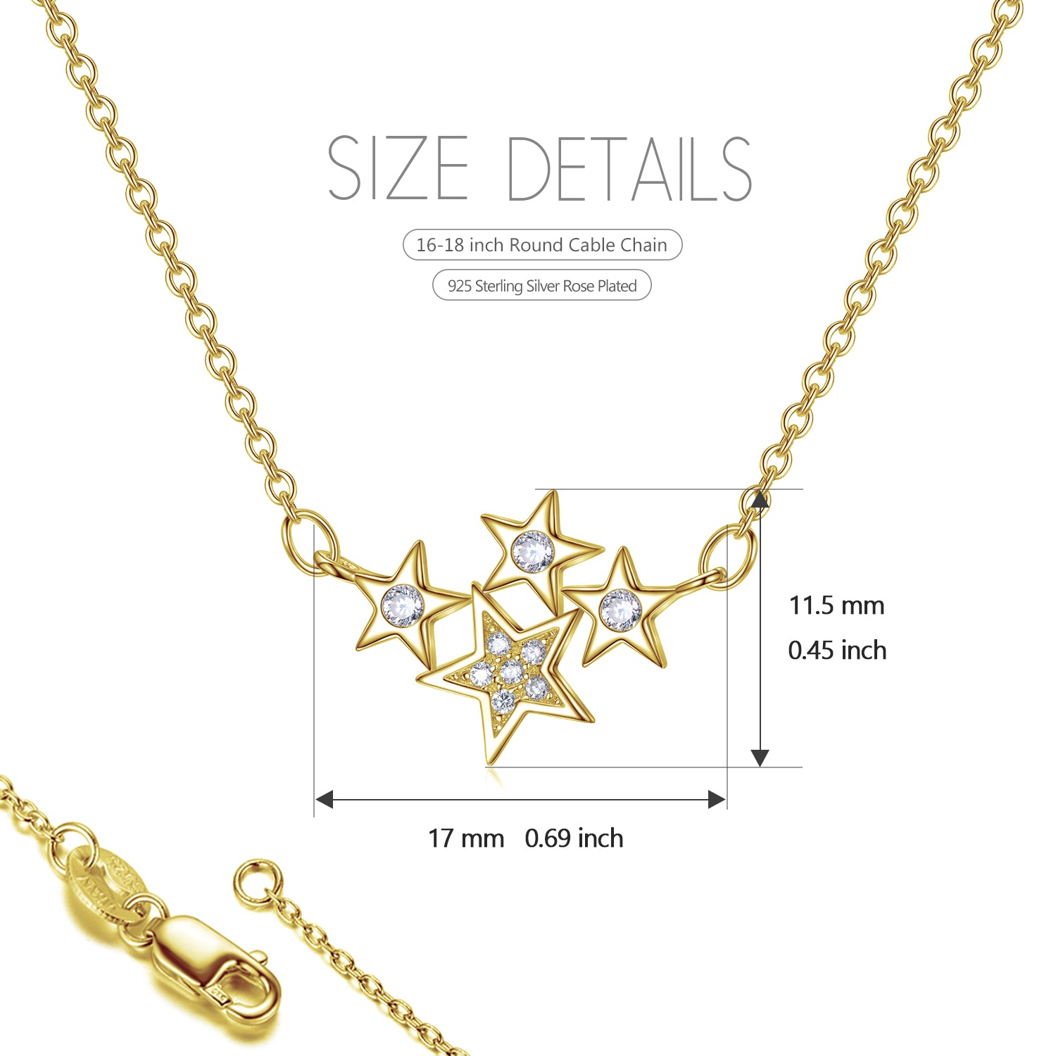 Four Star Necklace Fashion Jewelry New Product Women Zirconia Necklace