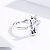 S925 Sterling Silver Little Fox Ring Oxidized Ring