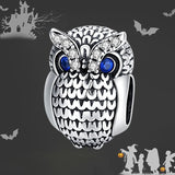 925 Sterling Silver Cute Owl Charm For Bracelet  Fashion Jewelry For Gift