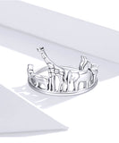 925 Sterling Silver Vivid Protection Animal Rings Precious Jewelry For Women