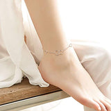 S925 Sterling Silver Heart Anklet For Women Adjustable Heart Style Foot Anklet Jewelry