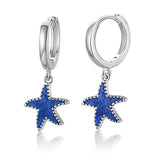 Silver Starfish Earrings 
