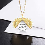 Sunflower Urn Necklace You are My Sunshine Keepsake Memorial 925 Sterling Silver Cremation Jewelry Sun Flower Urn Pendant Necklace for Ashes for Women