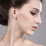 14K Gold Round Green Peridot  Stud Earrings For Women