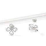 Celtic Knot Stud Earrings Sterling Silver Irish Good Luck Loving Heart Clover Celtic Earrings Studs Jewelry for Women Teen Girls